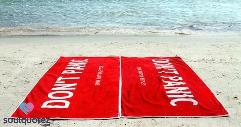 Red beach towel