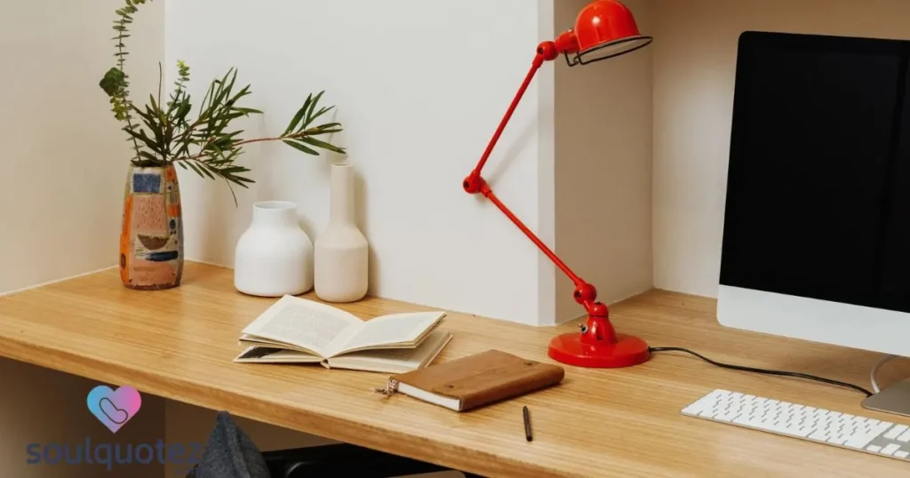 Red desk lamp 