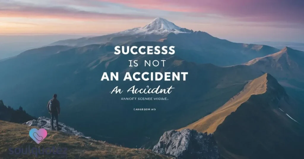 Success is not an accident